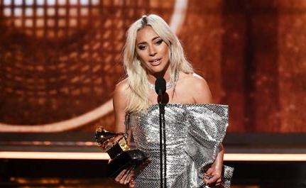Lada Gaga Accepting Award