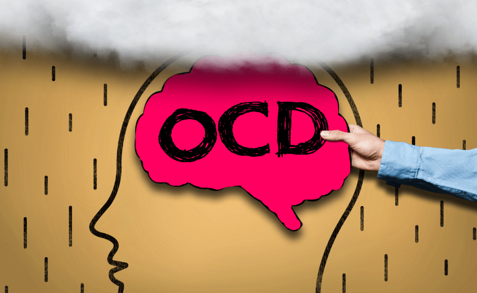 Person Holding a Brain with OCD