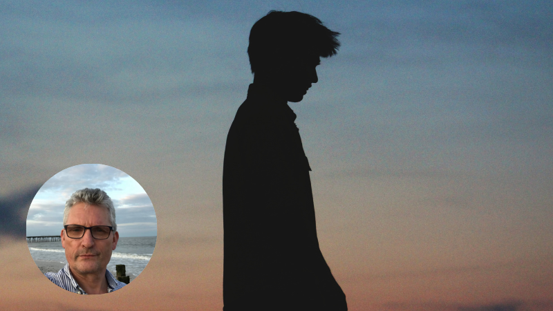 Silhouette of a person against a sunset night sky, symbolising working with the whole person in therapy