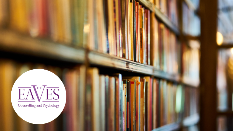 Angled bookshelves symbolising reflection, meaning and psychological insight inspired by Viktor Frankl’s Man’s Search for Meaning.