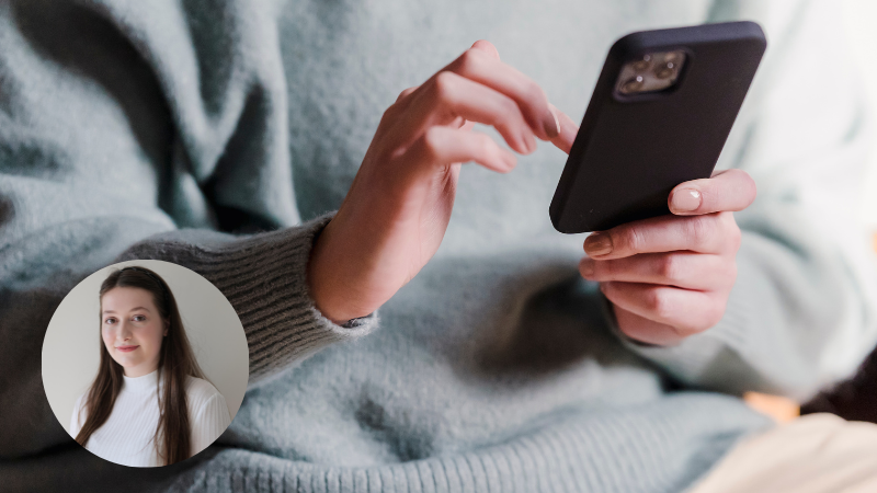 Person quietly messaging on their phone, reflecting on social connection