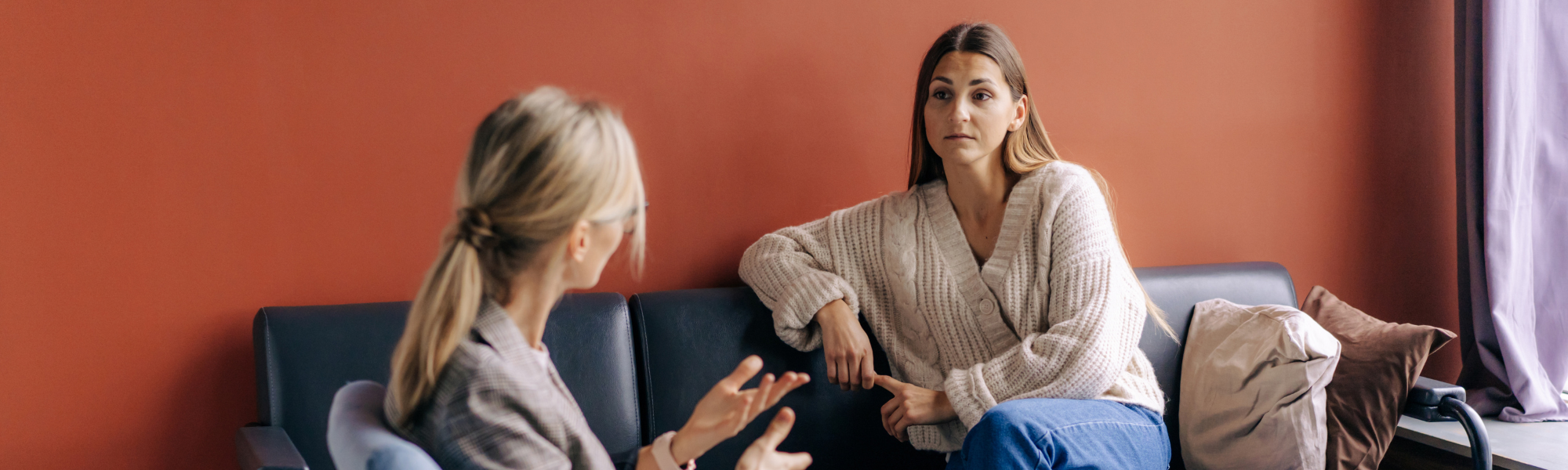 Supervisor and counsellor in a professional counselling supervision session