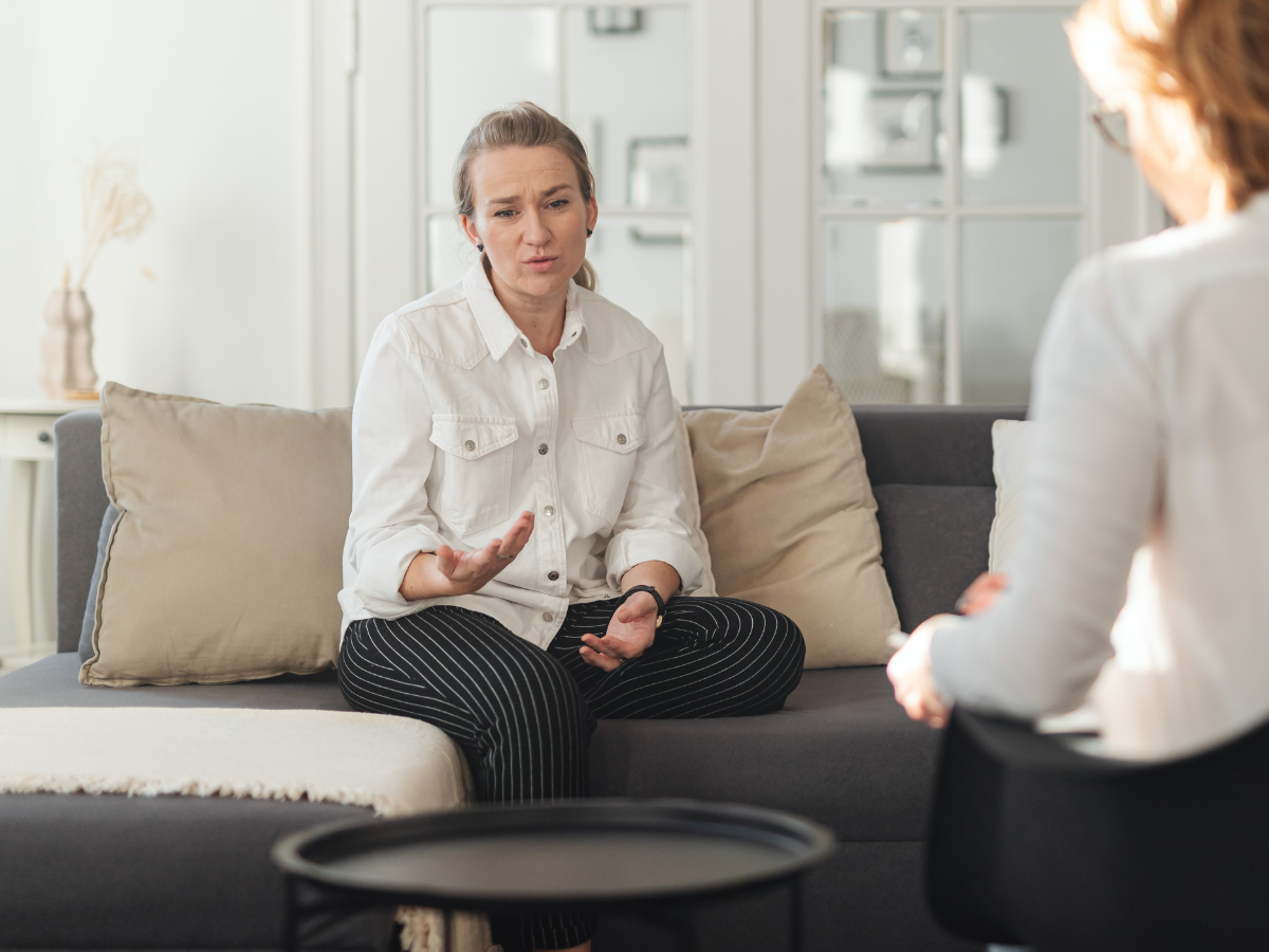 Therapist consulting with supervisor during professional counselling supervision session