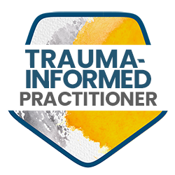 Lisa Larcombe trauma-informed practitioner membership logo