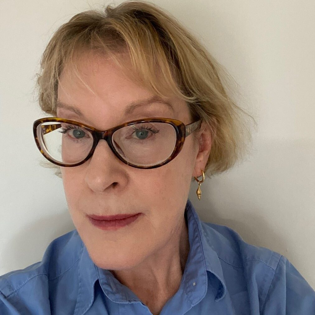 Image of Karen Croft, a counsellor and psychotherapist with blonde hair and glasses, supporting adults with complex presentations such as trauma, personality disorders and bipolar.