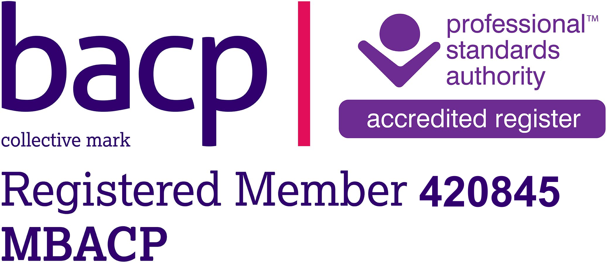 Karen Jones BACP registered counsellor membership logo