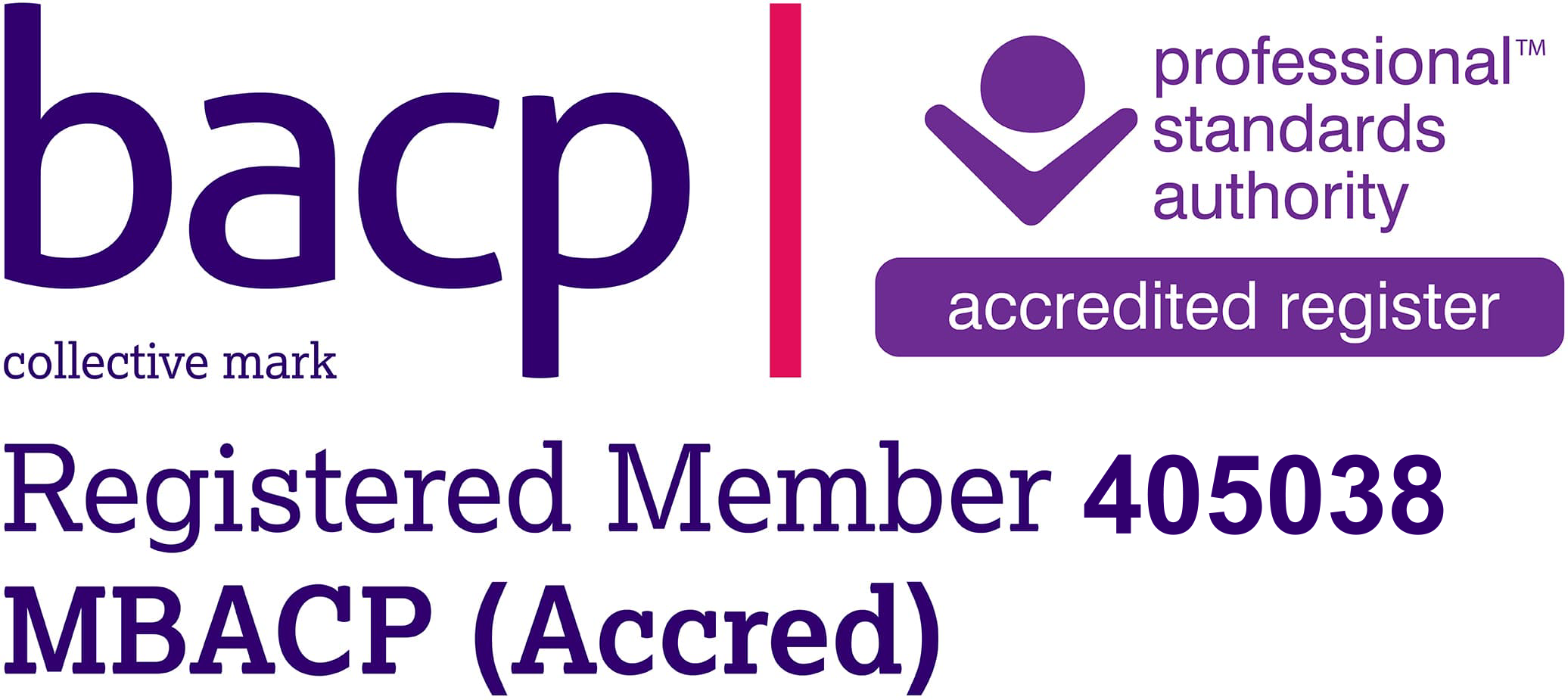 Melanie Calhoun BACP registered accredited counsellor and psychotherapist membership logo