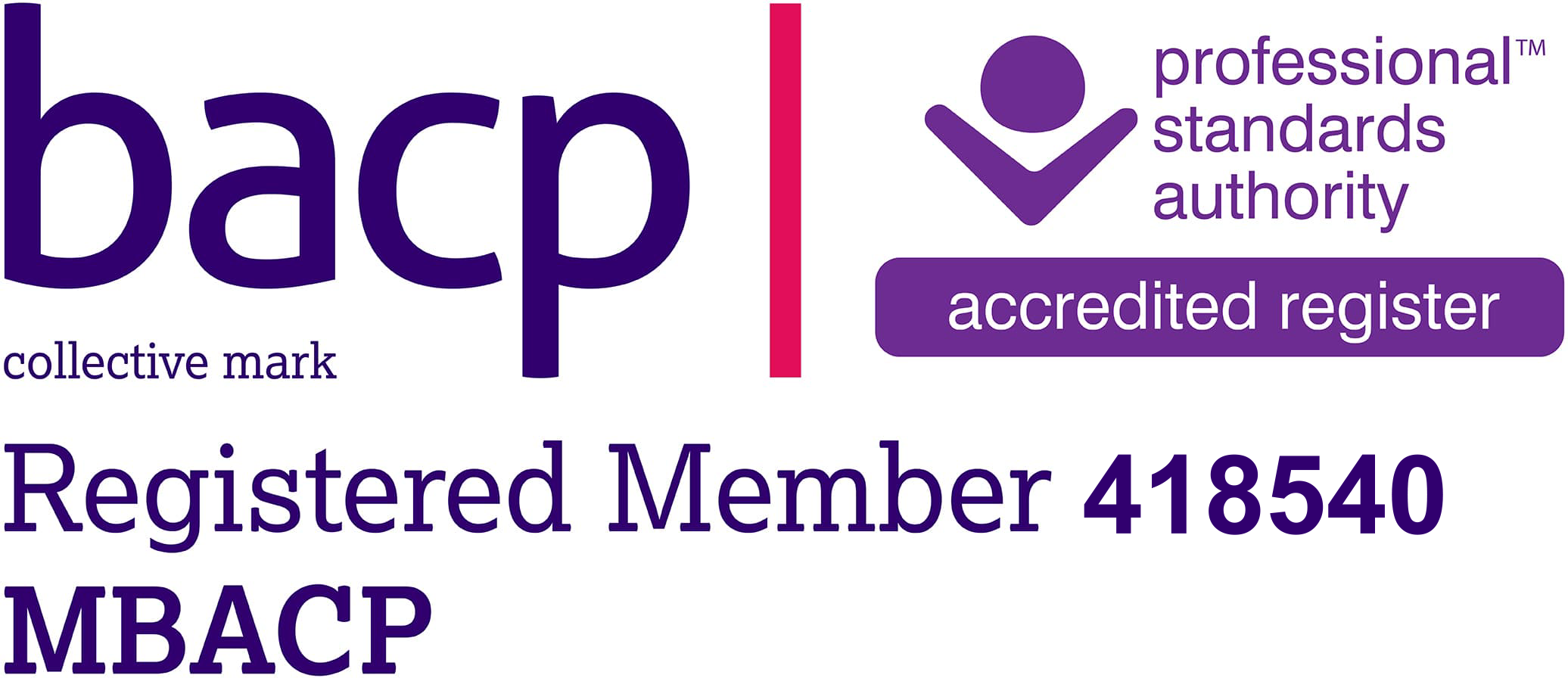 Sandra Angus BACP registered counsellor membership logo