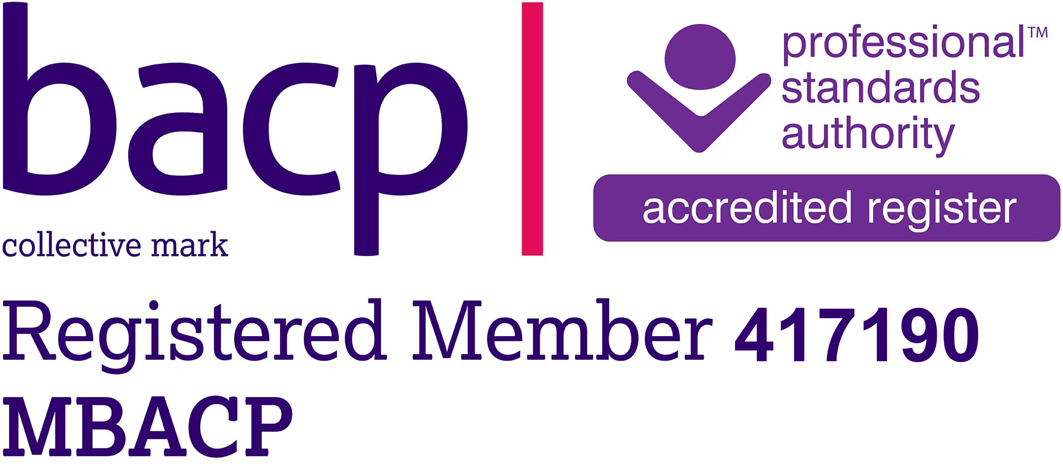 Melony Oliver's logo for the British Association for Counselling and Psychotherapy (BACP)